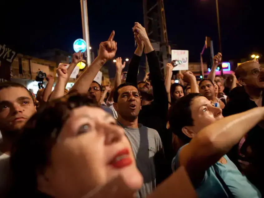 הפגנה בשכונת התקווה נגד הזרים (דרור עינב) הפגנה בשכונת התקווה נגד הזרים (דרור עינב)