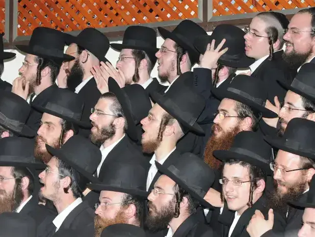 מאות וחסידי האדמו"ר מסלונים בשכונת מאה שערים בירושלים בעקבות פסיקת בג"צ בנוגע לבית הספר בעמנואל (עומר מירון) מאות וחסידי האדמו"ר מסלונים בשכונת מאה שערים בירושלים בעקבות פסיקת בג"צ בנוגע לבית הספר בעמנואל (עומר מירון)