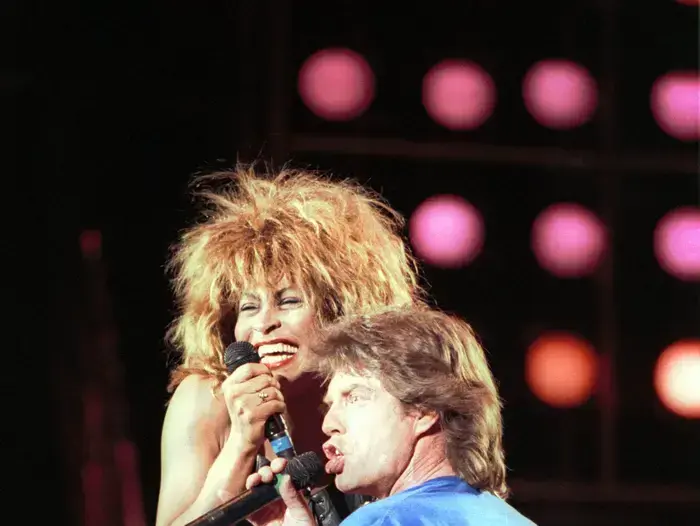 מיק ג'אגר עם טינה טרנר (GettyImages , Frank Micelotta)
