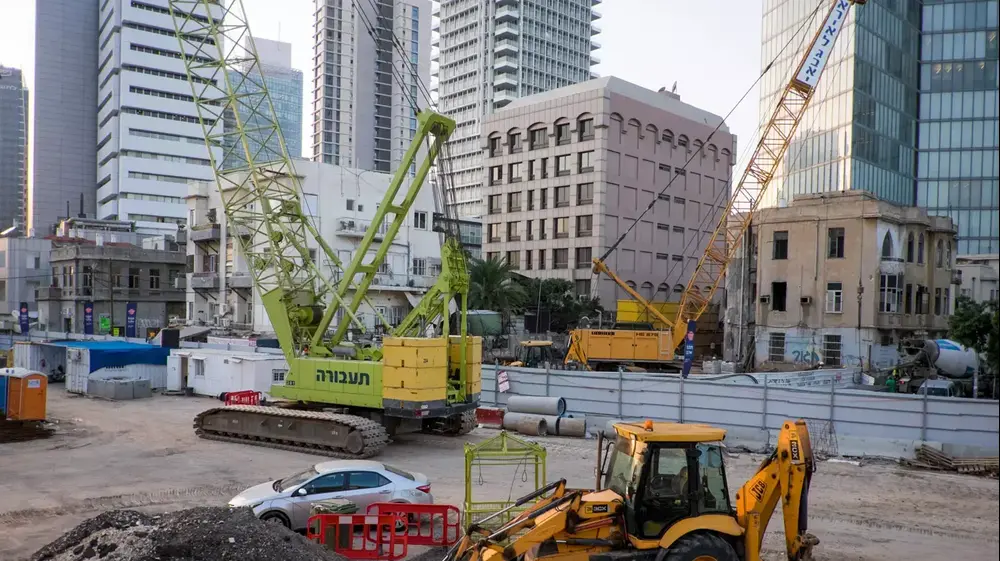 עבודות הרכבת הקלה בתל אביב הופסקו, רחוב אלנבי, 22 בנובמבר 2015 (יותם רונן)