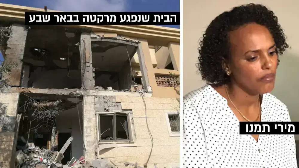 פגיעת רקטה שנורתה מרצועת עזה בבית בבאר שבע, 17 באוקטובר 2018 (שי מכלוף)