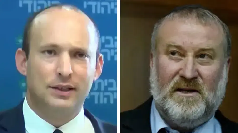 נפתלי בנט ואביחי מנדלבליט (עיבוד תמונה)