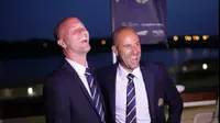 פטר בוס מאמן מכבי תל אביב (ימין) עם ג'ורדי קרויף מנהל ספורטיבי מכבי תל אביב (יוסי ציפקיס) פטר בוס מאמן מכבי תל אביב (ימין) עם ג'ורדי קרויף מנהל ספורטיבי מכבי תל אביב (יוסי ציפקיס)