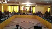 פגישת הפלגים הפלסטינים עם בכיר חמאס - חוסאם בדראן (אתר רשמי)