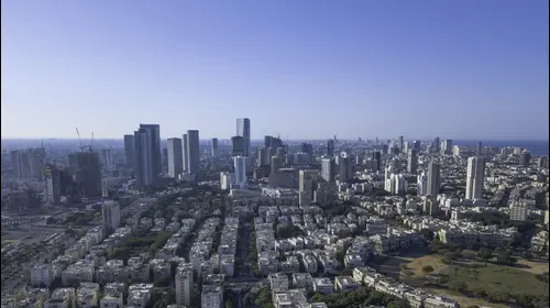 כיכר המדינה וצפון תל אביב במראה מהאוויר (ShutterStock)