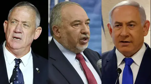 מפוצלת נתניהו ליברמן גנץ (עיבוד תמונה) מפוצלת נתניהו ליברמן גנץ (עיבוד תמונה)