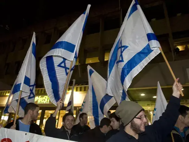 הפגנה של תנועת "אם תרצו" נגד מוחמד בכרי (נמרוד סונדרס)