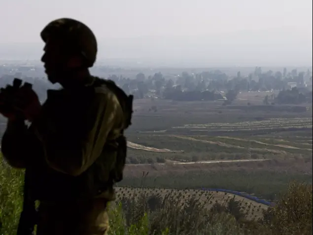 חייל צה"ל בגבול סוריה, 1 בספטמבר 2014 (AP)