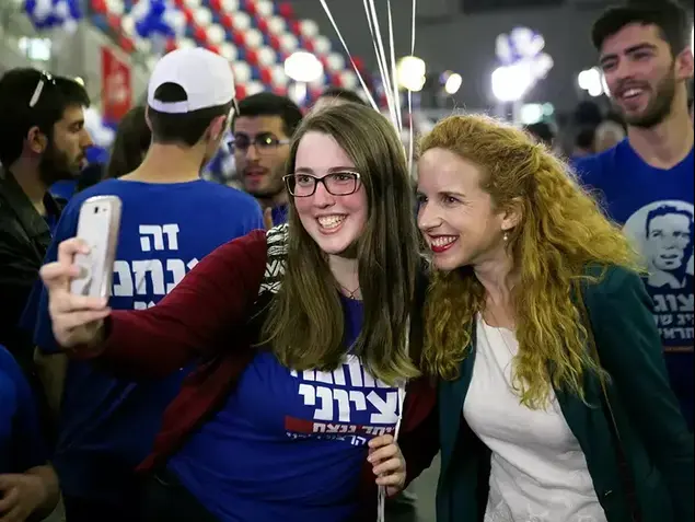 סתיו שפיר במטה המחנה הציוני, מרץ 2015 (דרור עינב)