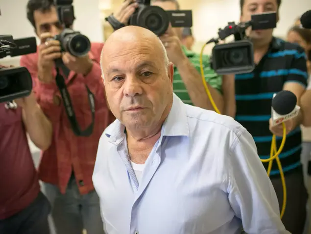 עזרא סיידוף בבית הדין במחוזי לעבודה בירושלים, מאי 2015 (נועם מושקוביץ)