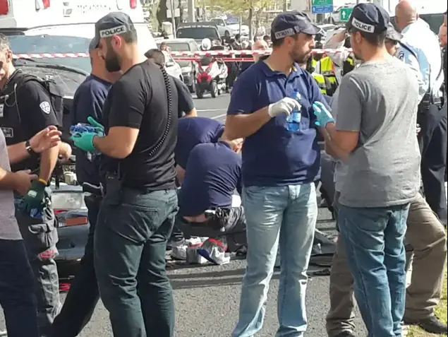 זירת פיגוע ירי רחוב הצנחנים ירושלים (רוני כנפו , באמצעות וואווי)