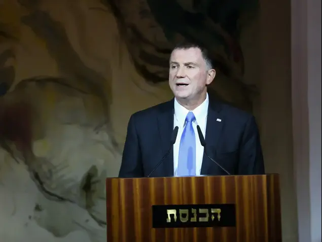 יו"ר הכנסת יולי אדלשטיין, טקס לציון עשור למלחמת לבנון השנייה, הכנסת. 19 ביולי 2016 (נועם מושקוביץ)