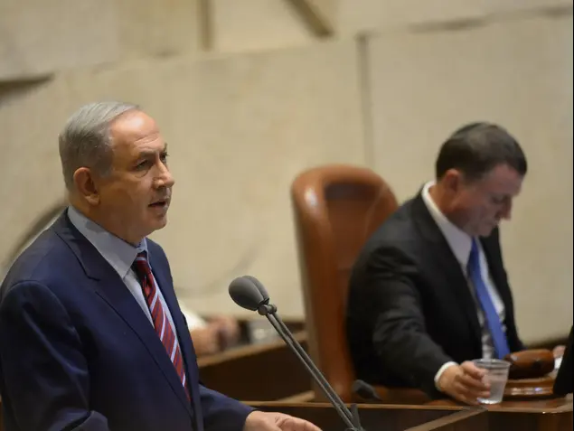 ראש הממשלה בנימין נתניהו בישיבת מליאה מיוחדת לציון עשור למלחמת לבנון השנייה, הכנסת 19 ביולי 2016 (לשכת העיתונות הממשלתית , עמוס בן גרשום)