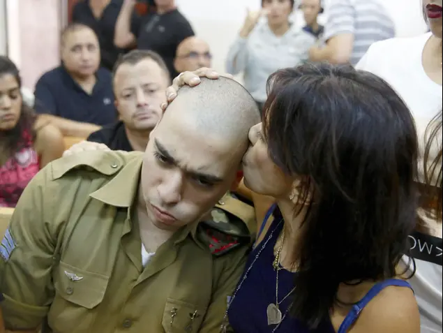 אלאור אזריה, בית הדין הצבאי יפו. אוגוסט 2016 (מגד גוזני)