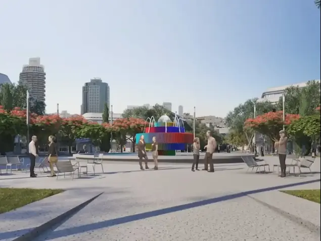 כיכר דיזנגוף הדמיה (צילום מסך)