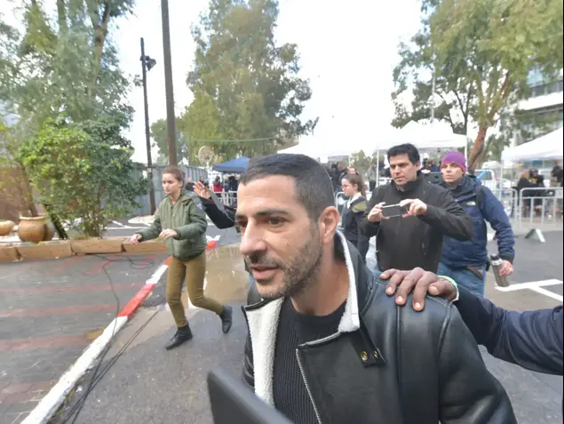 שרון גל בהכרעת דין לחייל אלאור אזריה, קריה, תל אביב. ינואר 2017 (ניב אהרונסון)