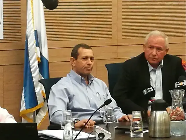 אבי דיכטר, יעקב פרי, ראש השב"כ נדב ארגמן, ועדת חוץ וביטחון, כנסת. מרץ 2017 (רוני כנפו)