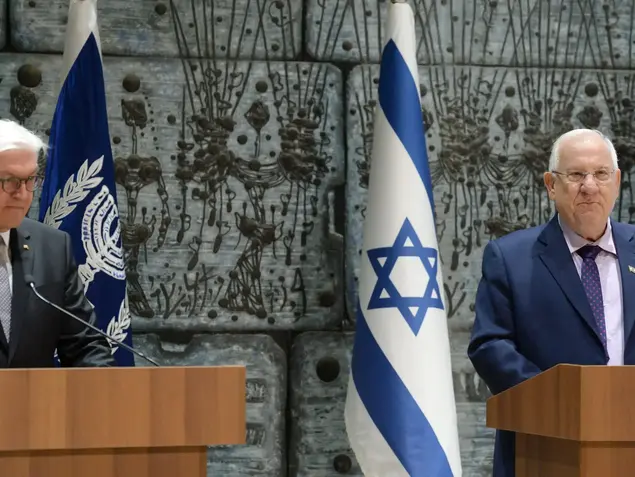 נשיא המדינה, רובי ריבלין עם נשיא גרמניה ד"ר פרנק-וולטר שטיינמאייר בישראל 7 במאי 2017 (לשכת העיתונות הממשלתית , מארק ניימן/ לע"מ)