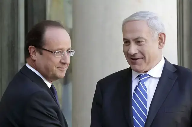 ראש הממשלה בנימין נתניהו ונשיא צרפת פרנסואה הולנד בפריז (רויטרס)