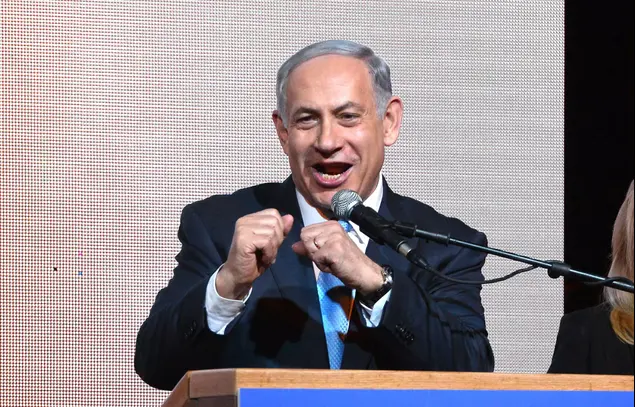 ראש הממשלה בנימין נתניהו לאחר תוצאות הבחירות 2015. מרץ 2015 (ראובן קסטרו)