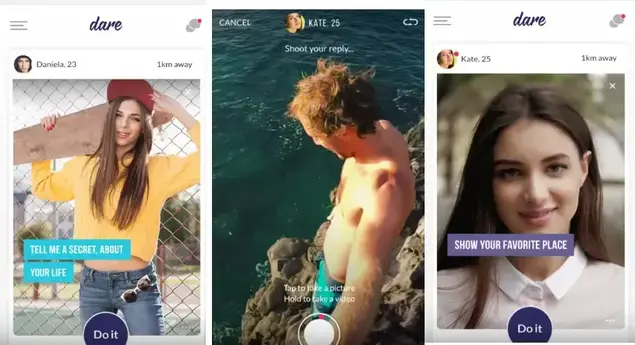 אפליקציית DARE (צילום מסך)