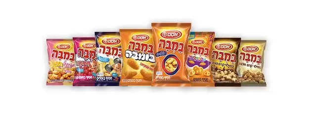 סוגים שונים של החטיף במבה (יח"צ)