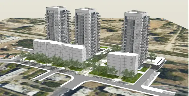 מתחם לכיש קריית ים קרית ים נדלן נדל"ן (יח"צ , משרד מילוסלבסקי אדריכלים)