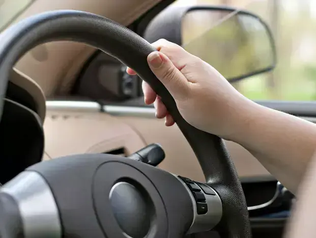 גלגל הגה במכונית (ShutterStock) גלגל הגה במכונית (ShutterStock)