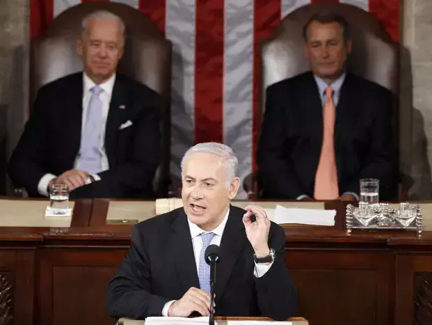 נאומו של בנימין נתניהו בקונגרס , מאי 2011 (רויטרס) נאומו של בנימין נתניהו בקונגרס , מאי 2011 (רויטרס)