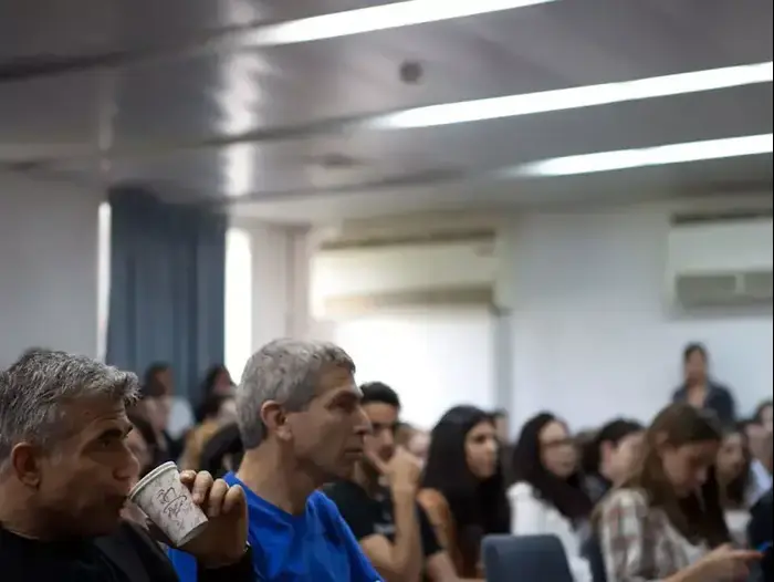 יאיר לפיד נואם באונברסיטת ת"א ,מאי 2012 (דרור עינב)
