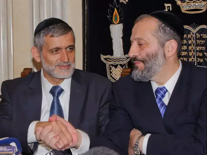 אלי ישי ואריה דרעי, אוקטובר 2012 (עומר מירון) אלי ישי ואריה דרעי, אוקטובר 2012 (עומר מירון)