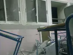 רקטה נפלה בבית ספר באשקלון, נובמבר 2012 (יהושע בריינר)