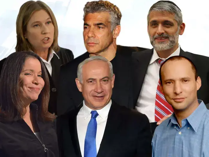 נפתלי בנט, בנימין נתניהו, שלי יחימוביץ', יאיר לפיד, ציפי לבני, אלי ישי (מערכת וואלה! NEWS) נפתלי בנט, בנימין נתניהו, שלי יחימוביץ', יאיר לפיד, ציפי לבני, אלי ישי (מערכת וואלה! NEWS)