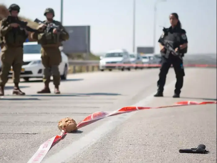 דקירה בצומת תפוח. אפריל 2013 (דרור עינב) דקירה בצומת תפוח. אפריל 2013 (דרור עינב)