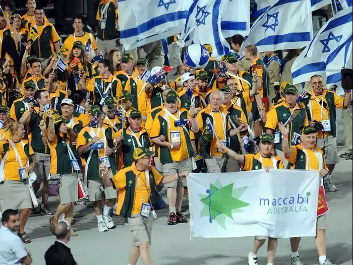 חברי המשלחת האוסטרלית בטקס פתיחת המכביה (ברני ארדוב) חברי המשלחת האוסטרלית בטקס פתיחת המכביה (ברני ארדוב)