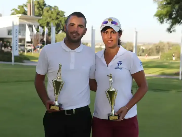 הדס ליבמן, אסף כהן אלופי ישראל בגולף 2013 (יח"צ , נמרוד גליקמן, באדיבות איגוד הגולף) הדס ליבמן, אסף כהן אלופי ישראל בגולף 2013 (יח"צ , נמרוד גליקמן, באדיבות איגוד הגולף)