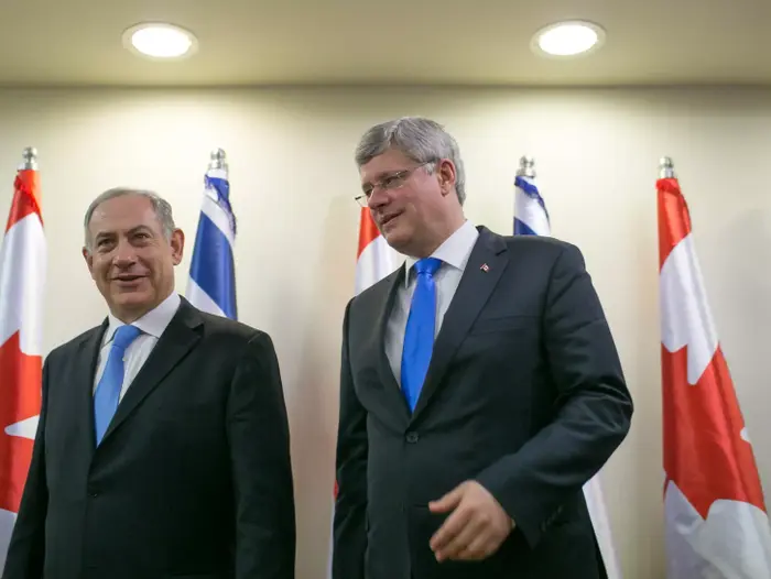 ראש ממשלת קנדה, סטיבן הארפר, בפגישה עם ראש הממשלה בנימין נתניהו במהלך ביקורו בישראל, ינואר 2014 (נועם מושקוביץ) ראש ממשלת קנדה, סטיבן הארפר, בפגישה עם ראש הממשלה בנימין נתניהו במהלך ביקורו בישראל, ינואר 2014 (נועם מושקוביץ)