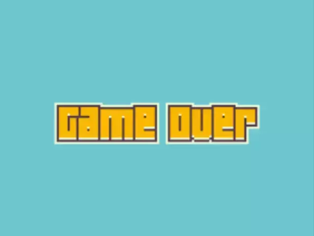 flappy bird game over (צילום מסך) flappy bird game over (צילום מסך)