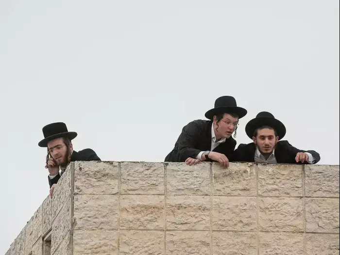עצרת המיליון נגד חוק הגיוס, חרדים בבנייני האומה ירושלים. מרץ 2014 (עומר מירון) עצרת המיליון נגד חוק הגיוס, חרדים בבנייני האומה ירושלים. מרץ 2014 (עומר מירון)