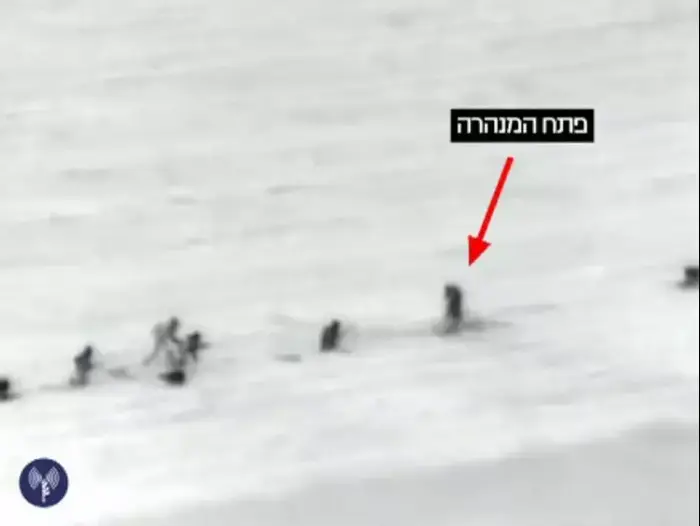 פתח המנהרה שנחשפה בכרם שלום. יולי 2014 (דובר צה"ל) פתח המנהרה שנחשפה בכרם שלום. יולי 2014 (דובר צה"ל)