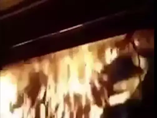 תיעוד: בקבוק תבערה הושלך לעבר עמדה של לוחמי מג"ב (אתר רשמי)