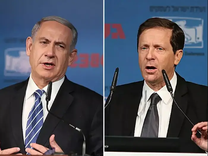בנימין נתניהו ויצחק הרצוג (דרור עינב)