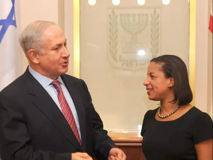 ראש הממשלה נתניהו עם סוזן רייס ירושלים, אוקטובר 2009 (GettyImages) ראש הממשלה נתניהו עם סוזן רייס ירושלים, אוקטובר 2009 (GettyImages)