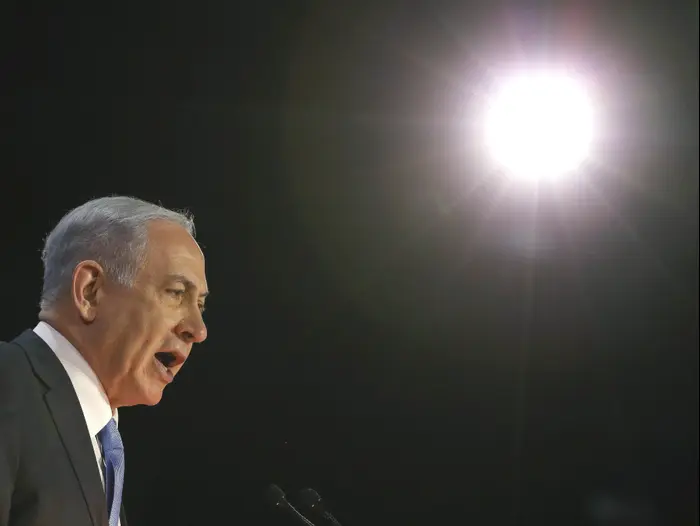 בנימין נתניהו נואם בוועידת איפא"ק וושינגטון, 2 במרץ 2015 (GettyImages) בנימין נתניהו נואם בוועידת איפא"ק וושינגטון, 2 במרץ 2015 (GettyImages)