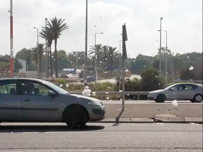 קצף על הכביש בין חיפה לעכו, יולי 2015 (תמונות גולשים , עמוס דדון) קצף על הכביש בין חיפה לעכו, יולי 2015 (תמונות גולשים , עמוס דדון)