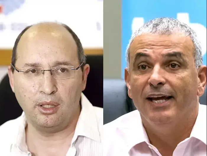 יור" ההסתדרות אבי ניסנקורן ושר האוצר משה כחלון ( , מגד גוזני, יותם רונן)