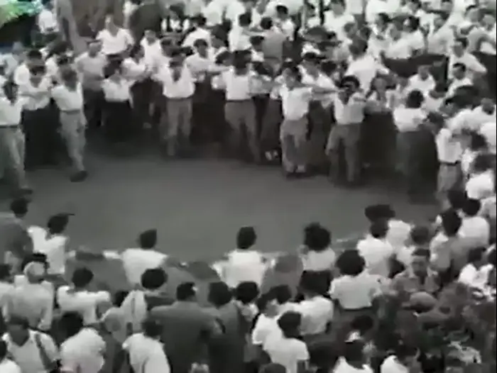 כנס יוצאי הפלמ"ח הראשון לאחר פירוק הארגון (צילום מסך) כנס יוצאי הפלמ"ח הראשון לאחר פירוק הארגון (צילום מסך)