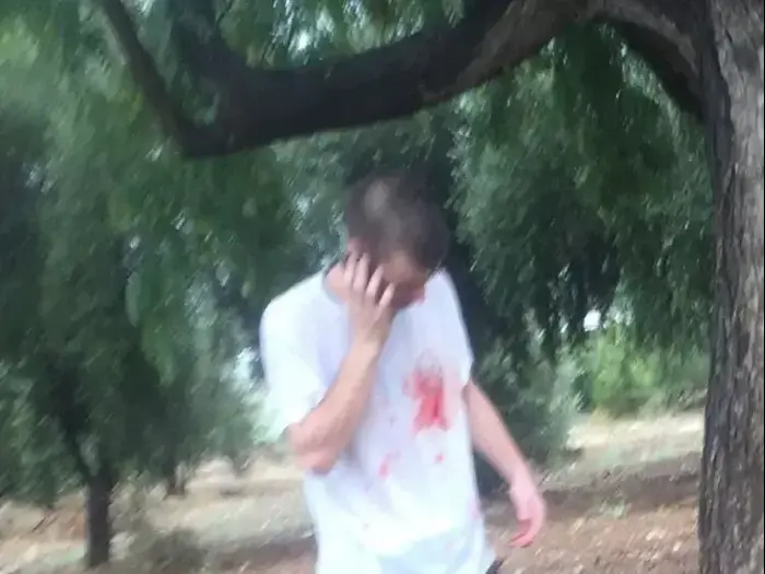 חייל נפצע כשמחבל ניסה לתקוף אותו, קריית גת, 7 באוקטובר 2015 (צילום מסך) חייל נפצע כשמחבל ניסה לתקוף אותו, קריית גת, 7 באוקטובר 2015 (צילום מסך)