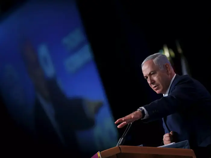 ראש הממשלה בנימין נתניהו בכנס השנתי של הפדרציות היהודיות של צפון אמריקה, וושינגטון, ארה"ב, 10 בנובמבר 2015 (רויטרס) ראש הממשלה בנימין נתניהו בכנס השנתי של הפדרציות היהודיות של צפון אמריקה, וושינגטון, ארה"ב, 10 בנובמבר 2015 (רויטרס)