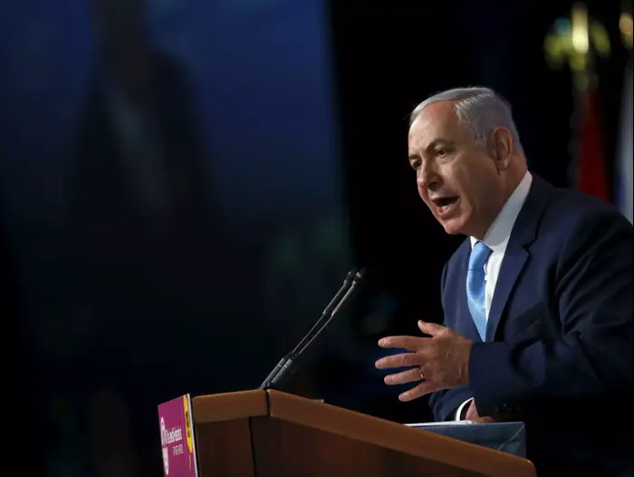 ראש הממשלה בנימין נתניהו בכנס השנתי של הפדרציות היהודיות של צפון אמריקה, וושינגטון, ארה"ב, 10 בנובמבר 2015 (רויטרס) ראש הממשלה בנימין נתניהו בכנס השנתי של הפדרציות היהודיות של צפון אמריקה, וושינגטון, ארה"ב, 10 בנובמבר 2015 (רויטרס)